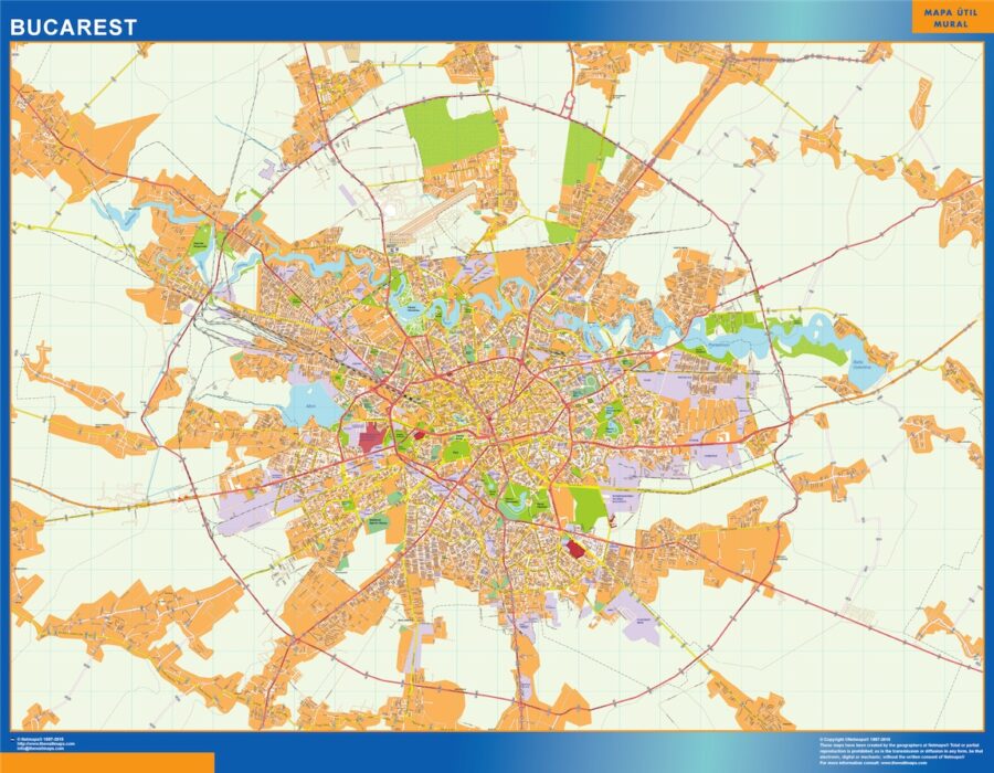 Bucarest vector mapa digital