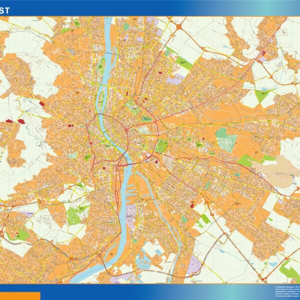 Budapest vector mapa digital