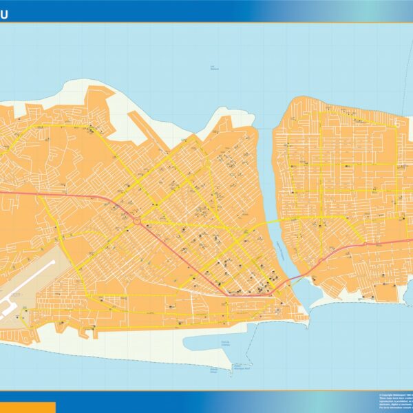 Cotonou vector mapa digital