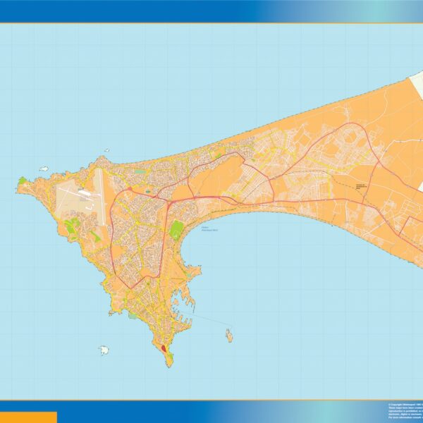 Dakar vector mapa digital