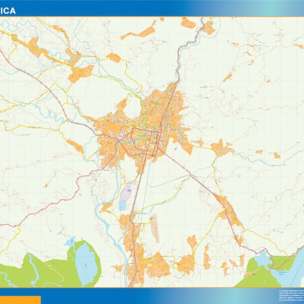 Pogdorica vector mapa digital