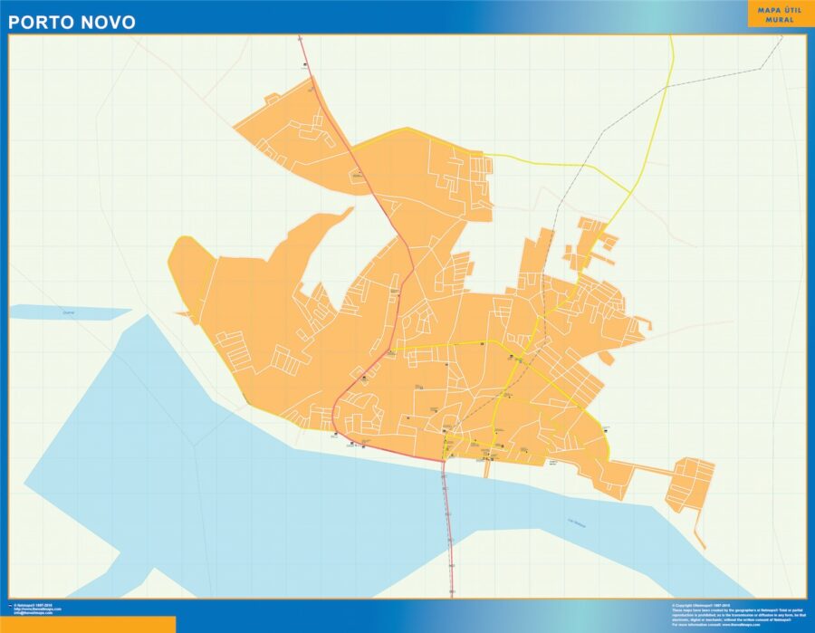 Porto Novo vector mapa digital