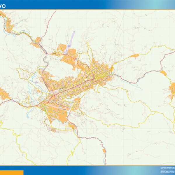 Sarajevo vector mapa digital