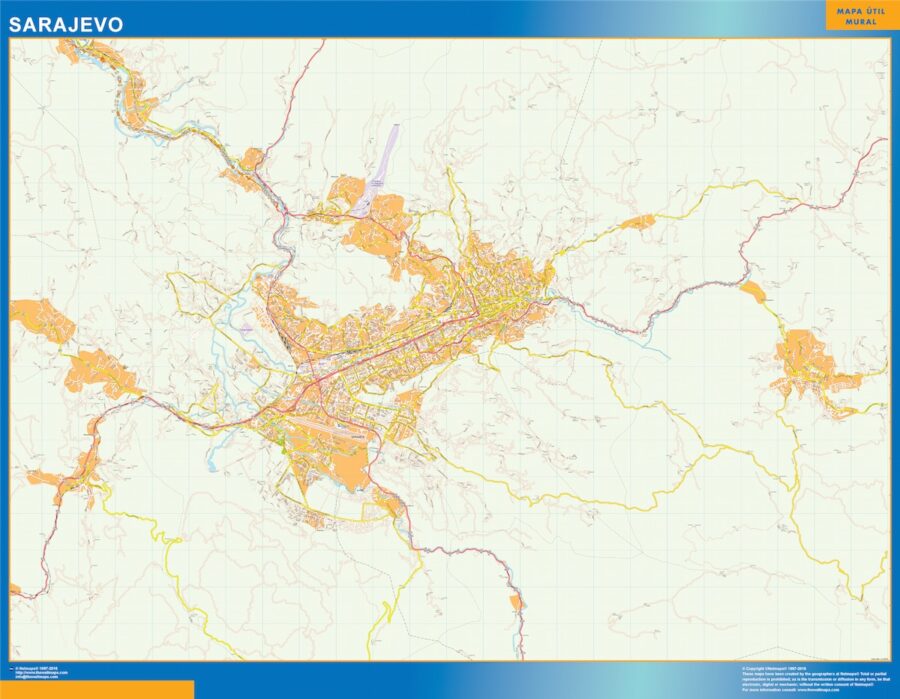 Sarajevo vector mapa digital