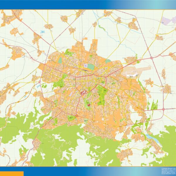 Sofia vector mapa digital
