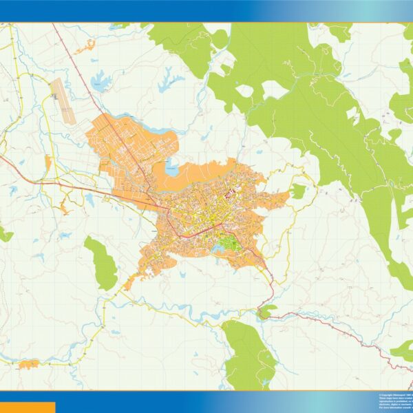 Tirane vector mapa digital