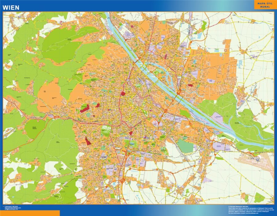 Wien vector mapa digital