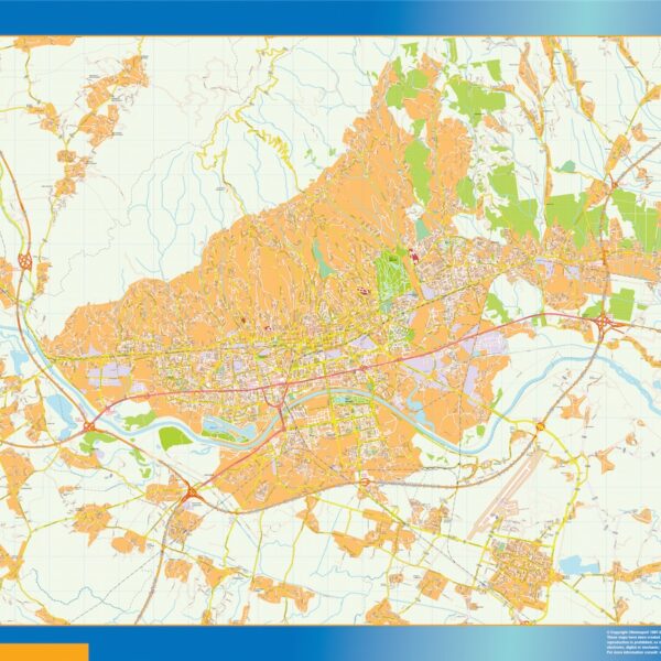 Zagreb vector mapa digital