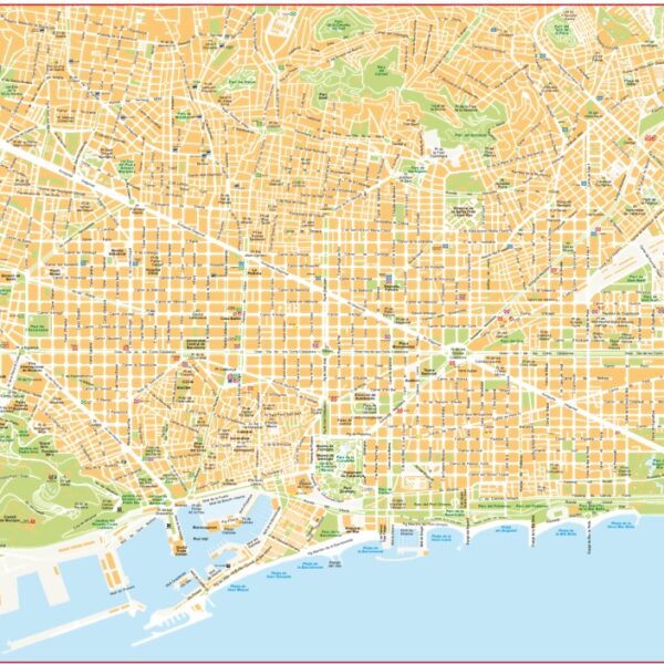 mapa vector barcelona