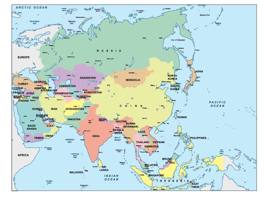 asia powerpoint mapa presentaciones