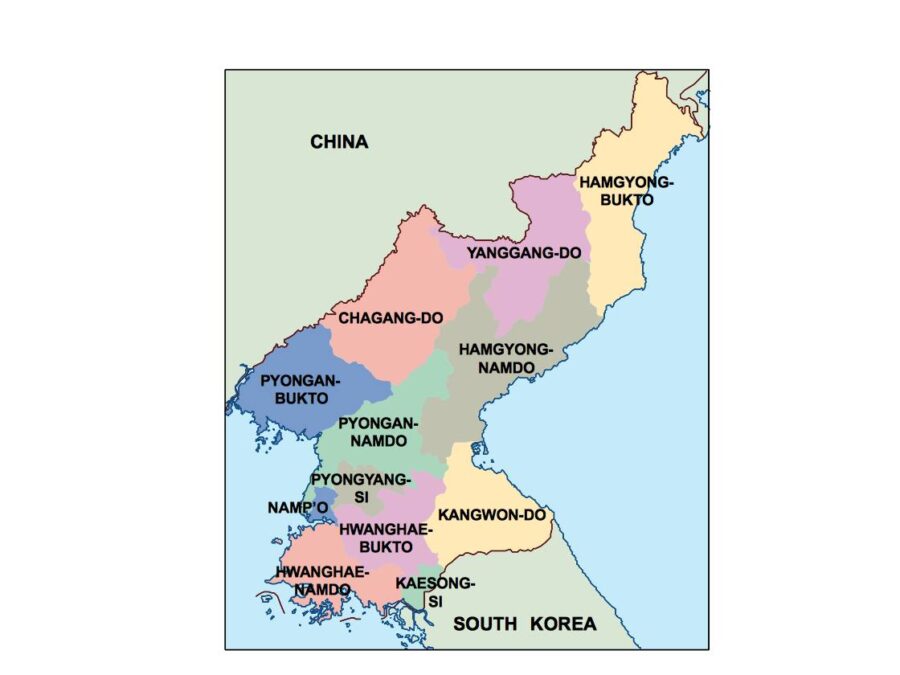 Corea del Norte powerpoint mapa presentaciones