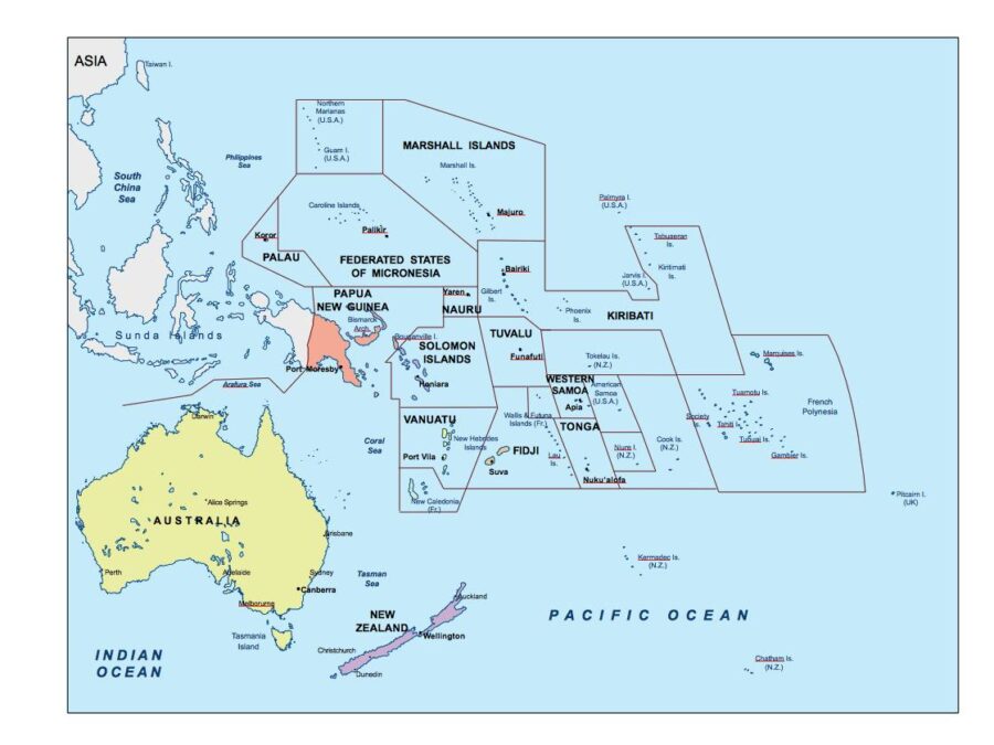 oceania powerpoint mapa presentaciones