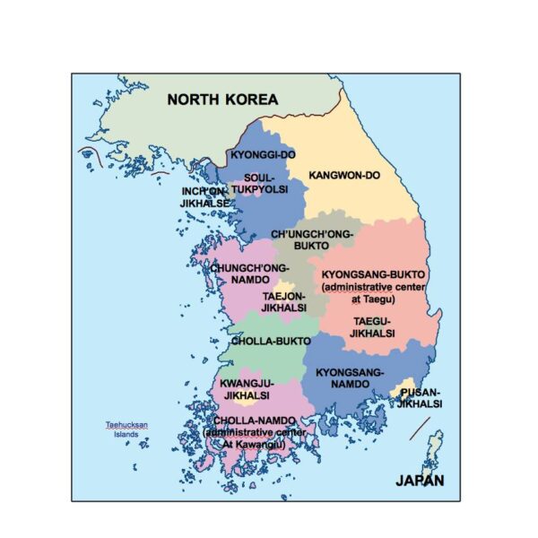Corea del Sur powerpoint mapa presentaciones