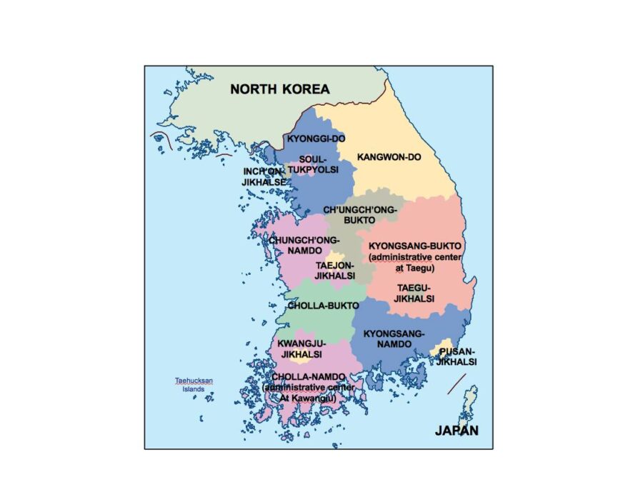 Corea del Sur powerpoint mapa presentaciones