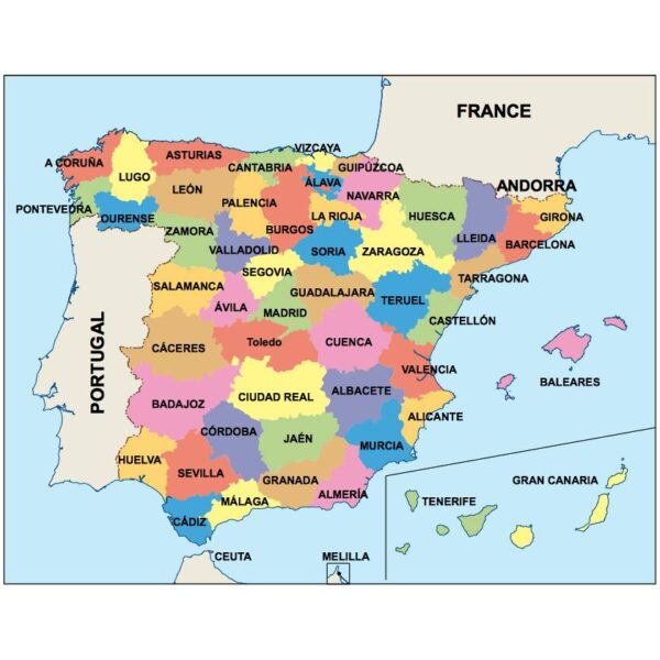 España powerpoint mapa presentaciones