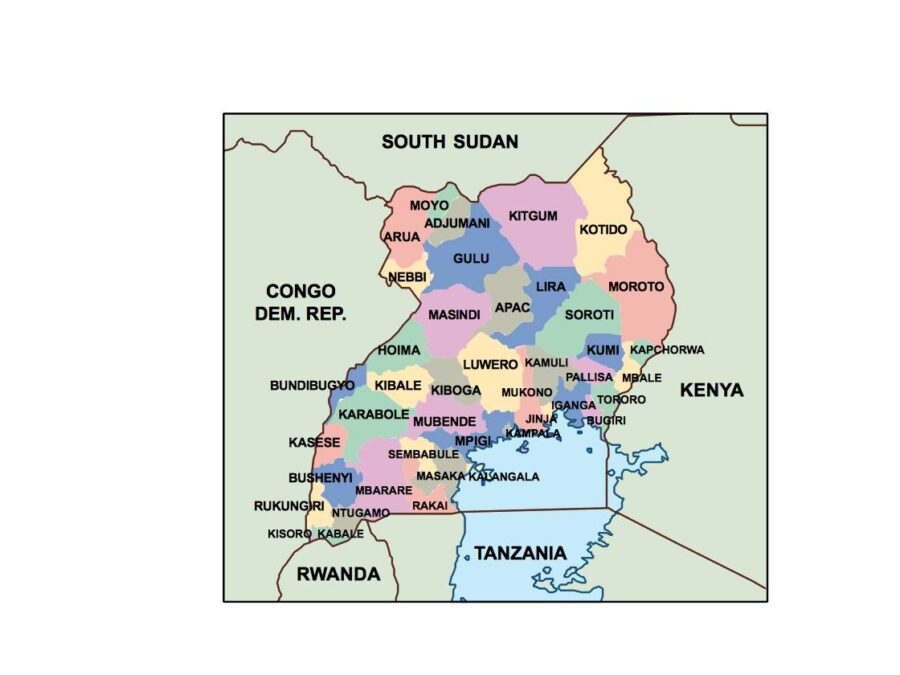 uganda powerpoint mapa presentaciones