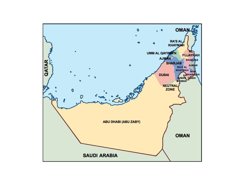 united arab emirates powerpoint mapa presentaciones