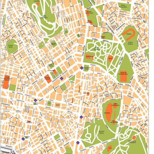 Athens Illustrator Mapa vectorial