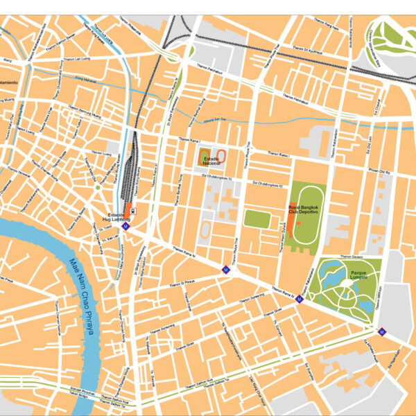 Bangkok Illustrator Mapa vectorial
