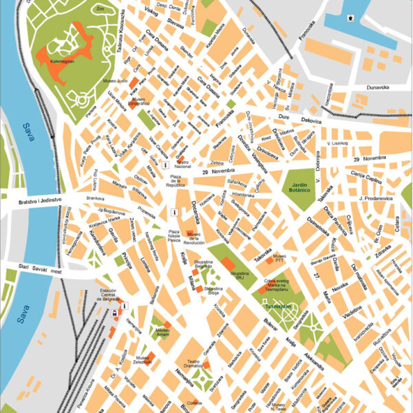 Belgrade Illustrator Mapa vectorial