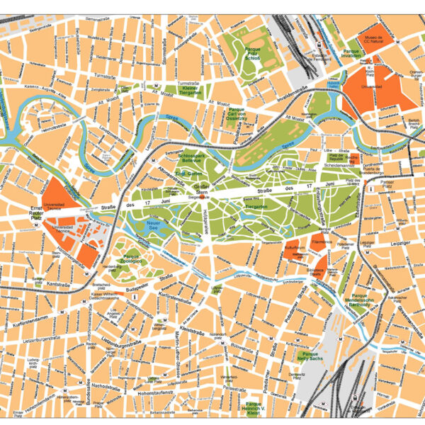 Berlin Illustrator Mapa vectorial