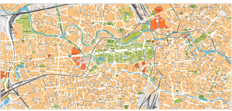 Berlin Illustrator Mapa vectorial