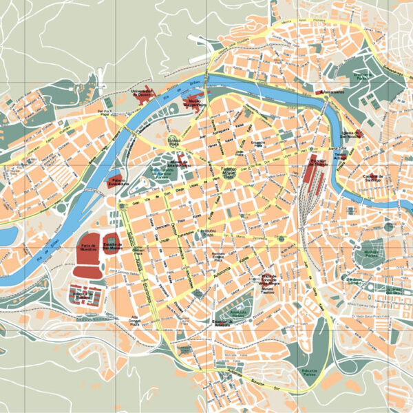 Bilbao Illustrator Mapa vectorial