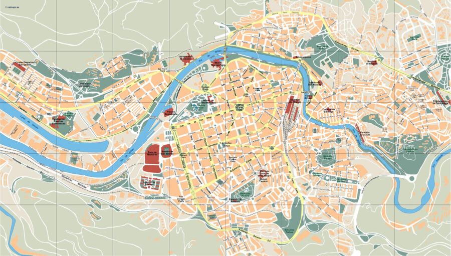 Bilbao Illustrator Mapa vectorial