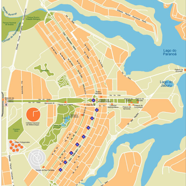 Brasilia Illustrator Mapa vectorial