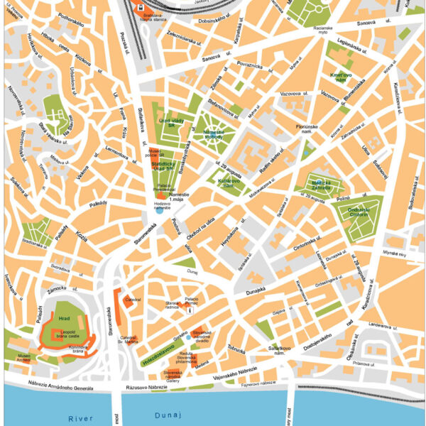 Bratislava Illustrator Mapa vectorial