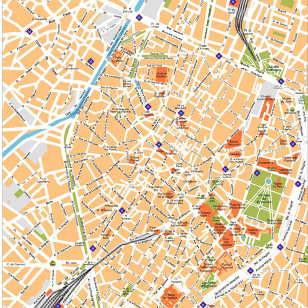 Brussels Illustrator Mapa vectorial