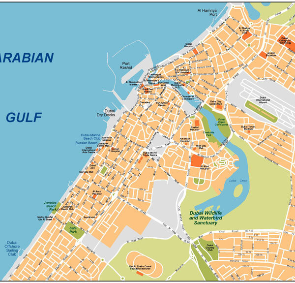 Dubai Illustrator Mapa vectorial