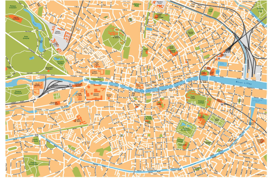 Dublin Illustrator Mapa vectorial