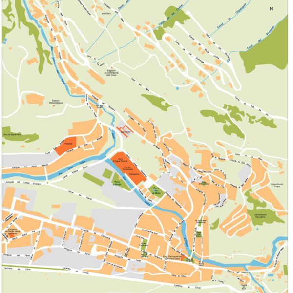 Escaldes Illustrator Mapa vectorial