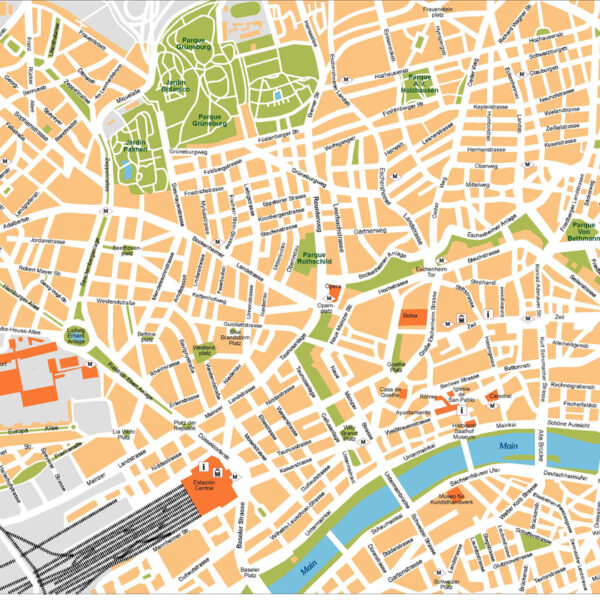 Frankfurt Illustrator Mapa vectorial