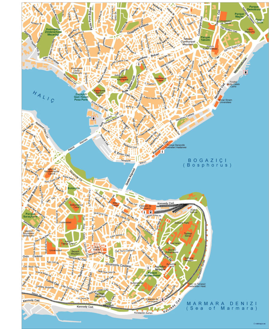Istanbul Illustrator Mapa vectorial