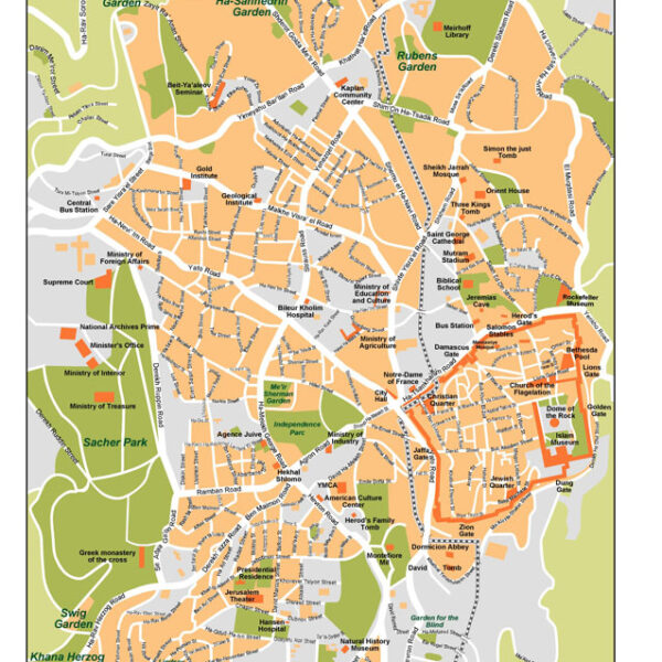 Jerusalem Illustrator Mapa vectorial