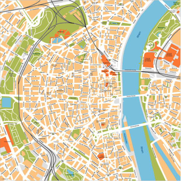 Koln Illustrator Mapa vectorial