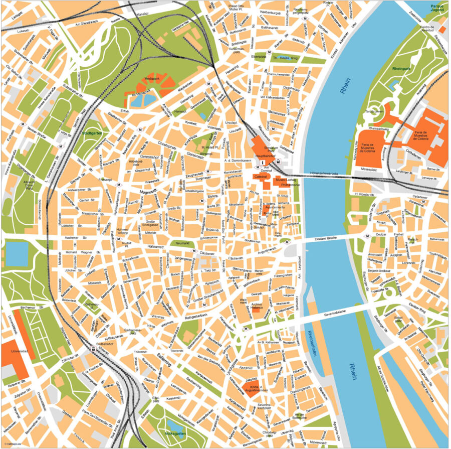 Koln Illustrator Mapa vectorial
