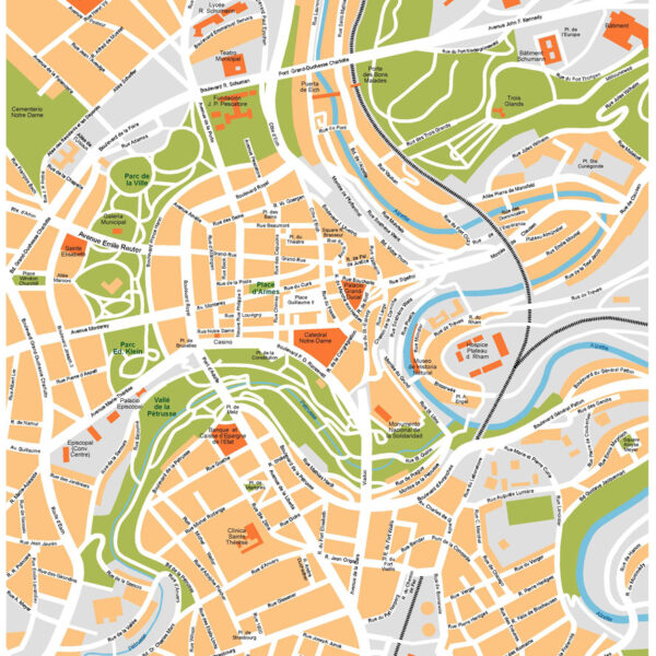 Luxembourg Illustrator Map