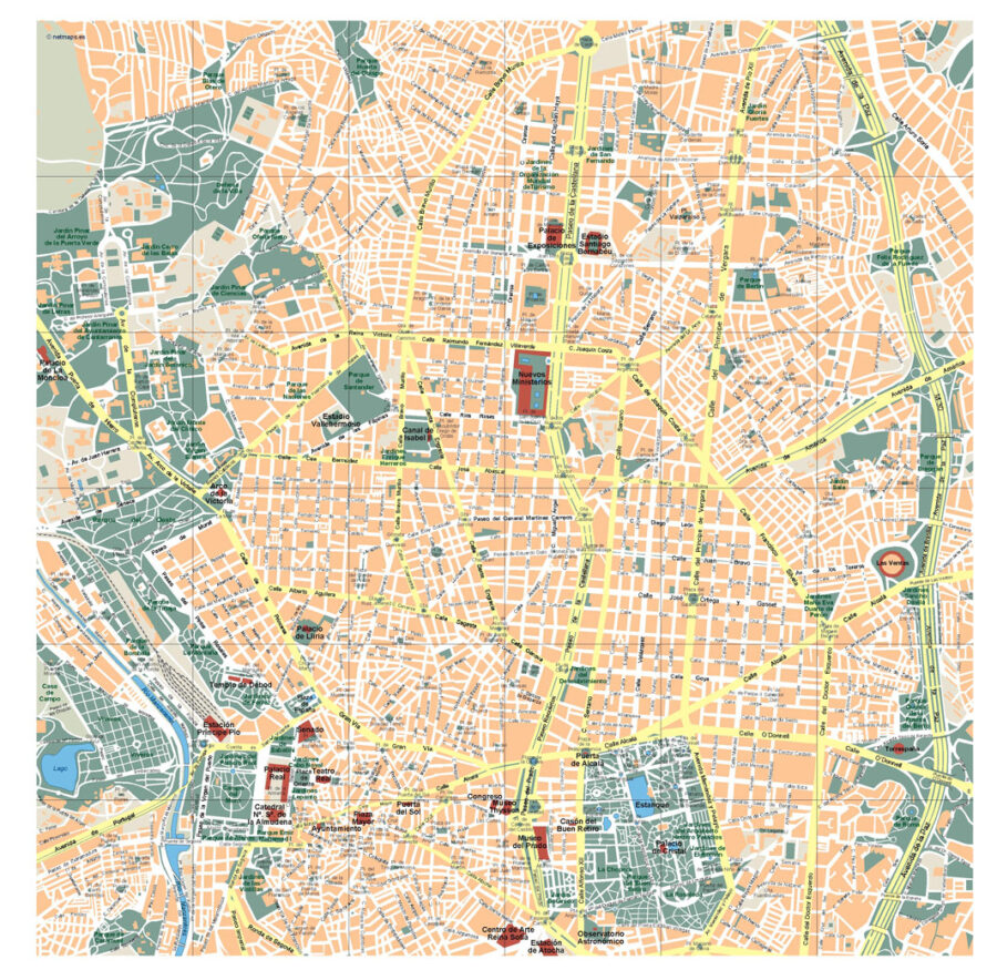 Madrid Illustrator Mapa vectorial