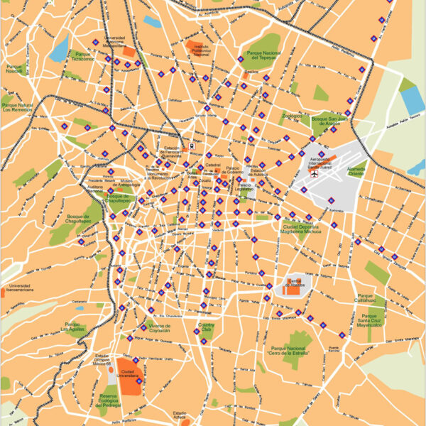 Mexico Df Illustrator Mapa vectorial