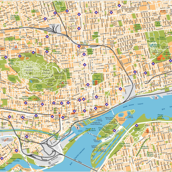 Montreal Illustrator Mapa vectorial