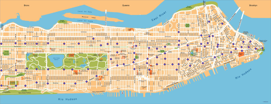 New York Illustrator Mapa vectorial