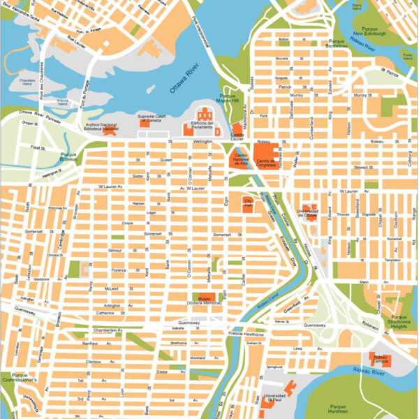 Ottawa Illustrator Mapa vectorial
