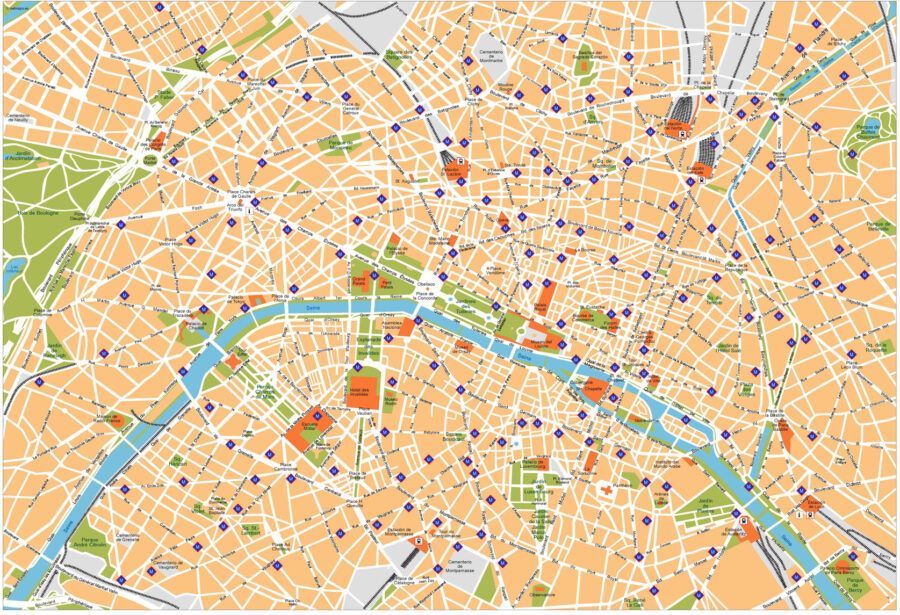 Paris Illustrator Mapa vectorial