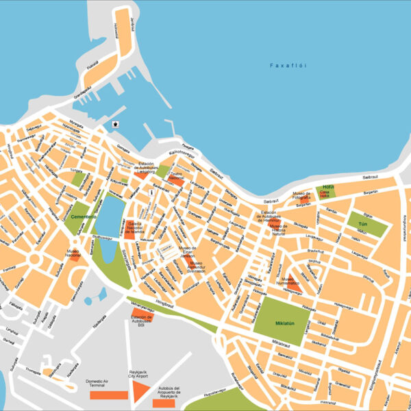 Reykjavik Illustrator Mapa vectorial