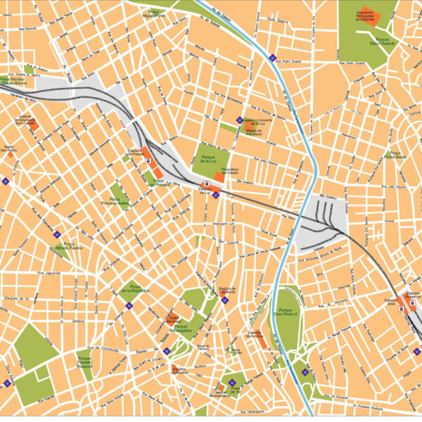 Sao Paulo Illustrator Mapa vectorial