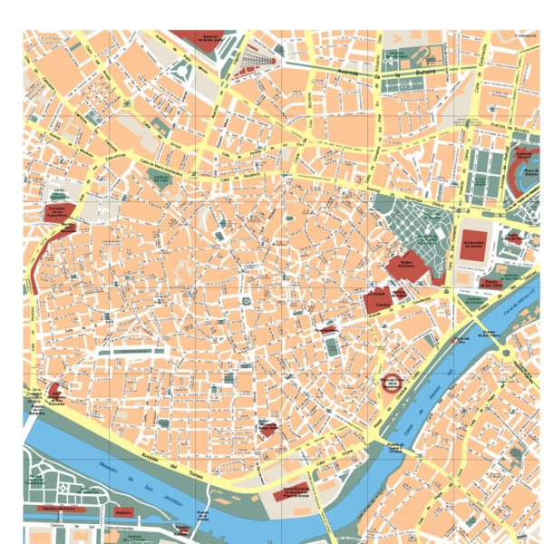 Sevilla Illustrator Mapa vectorial