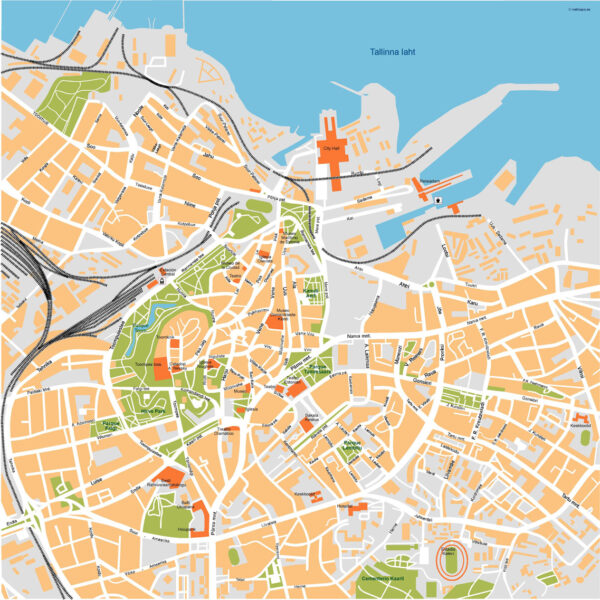 Tallinn Illustrator Mapa vectorial